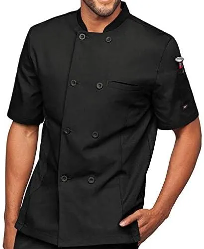 Men’s Chef Coat with Mesh Side Panels (S-3X, 6 Colors)