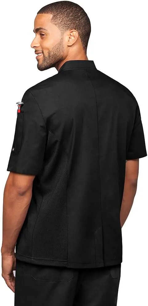 Men’s Chef Coat with Mesh Side Panels (S-3X, 6 Colors)