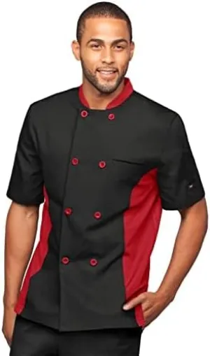 Men’s Chef Coat with Mesh Side Panels (S-3X, 6 Colors)