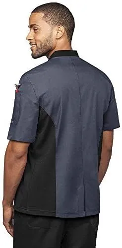 Men’s Chef Coat with Mesh Side Panels (S-3X, 6 Colors)