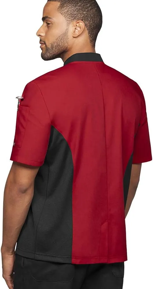 Men’s Chef Coat with Mesh Side Panels (S-3X, 6 Colors)