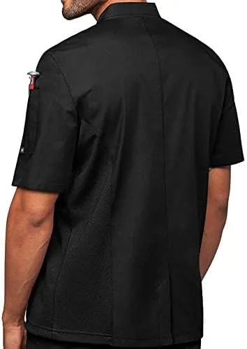 Men’s Chef Coat with Mesh Side Panels (S-3X, 6 Colors)