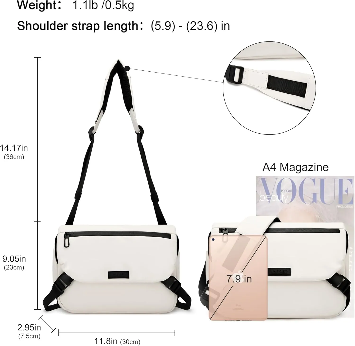 Men's Crossbody Bag - Stylish and Versatile Shoulder Bag for College, Office, and Travel