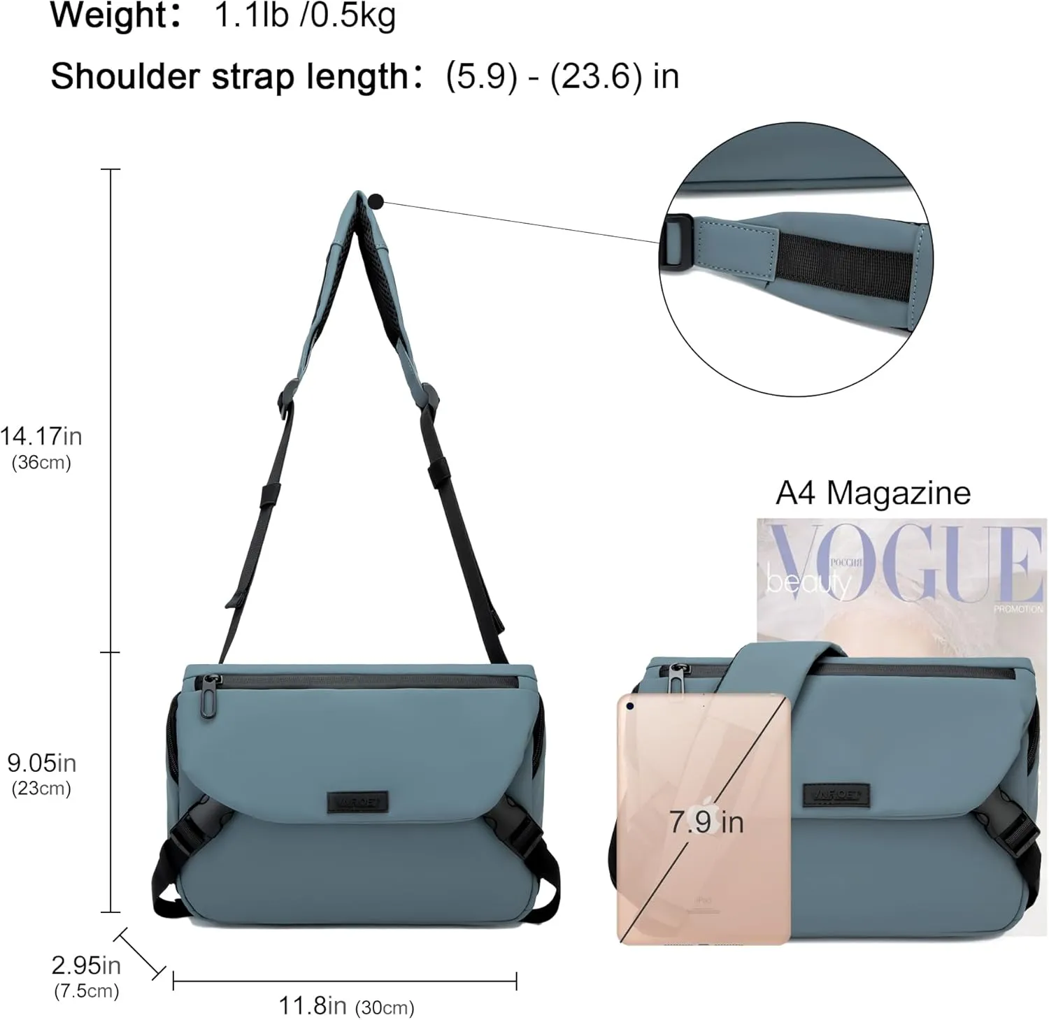 Men's Crossbody Bag - Stylish and Versatile Shoulder Bag for College, Office, and Travel