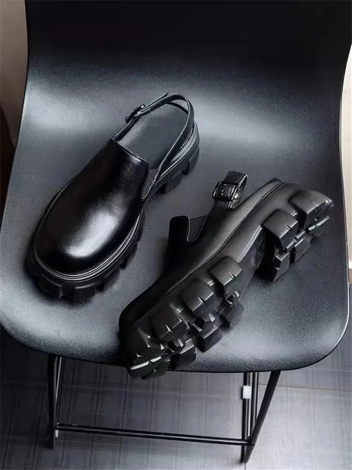Men's Dress Sandals - Cowhide Leather Business Casual Shoes
