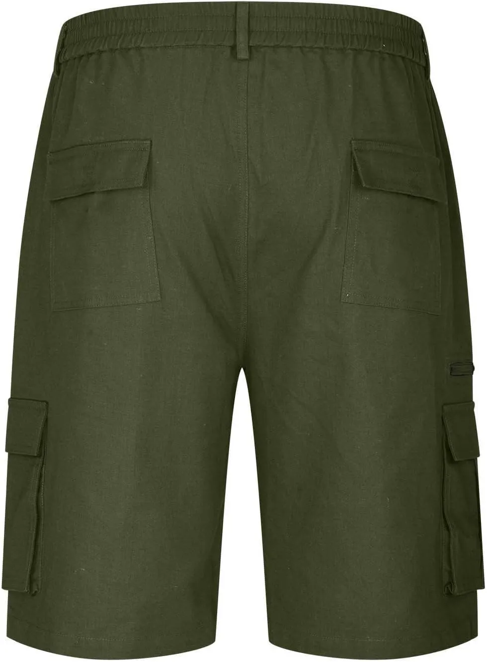 Mens Elastic Waist Cargo Shorts,2024 Summer Casual Bermuda Shorts with Pockets Trendy, Large