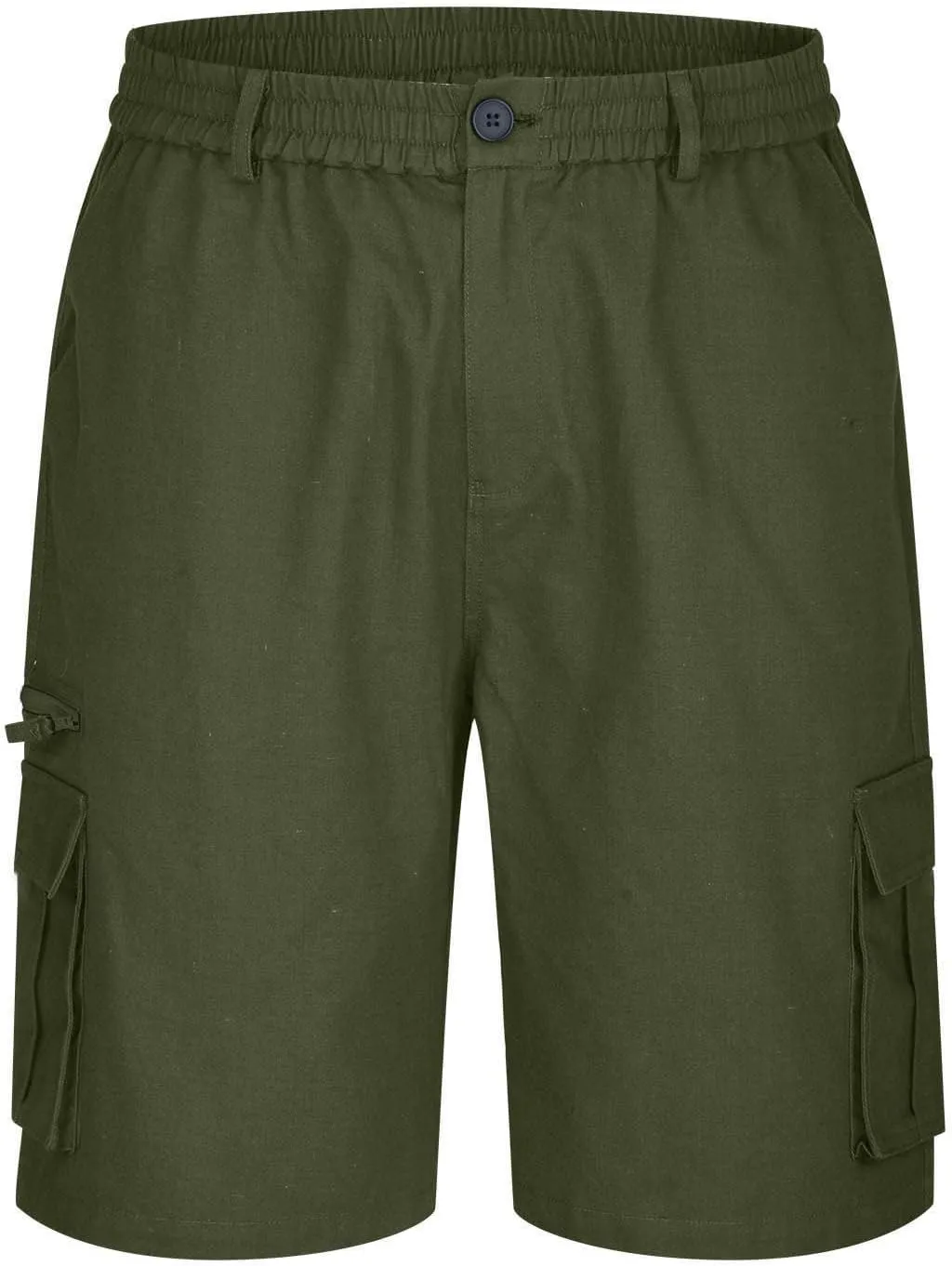 Mens Elastic Waist Cargo Shorts,2024 Summer Casual Bermuda Shorts with Pockets Trendy, Large