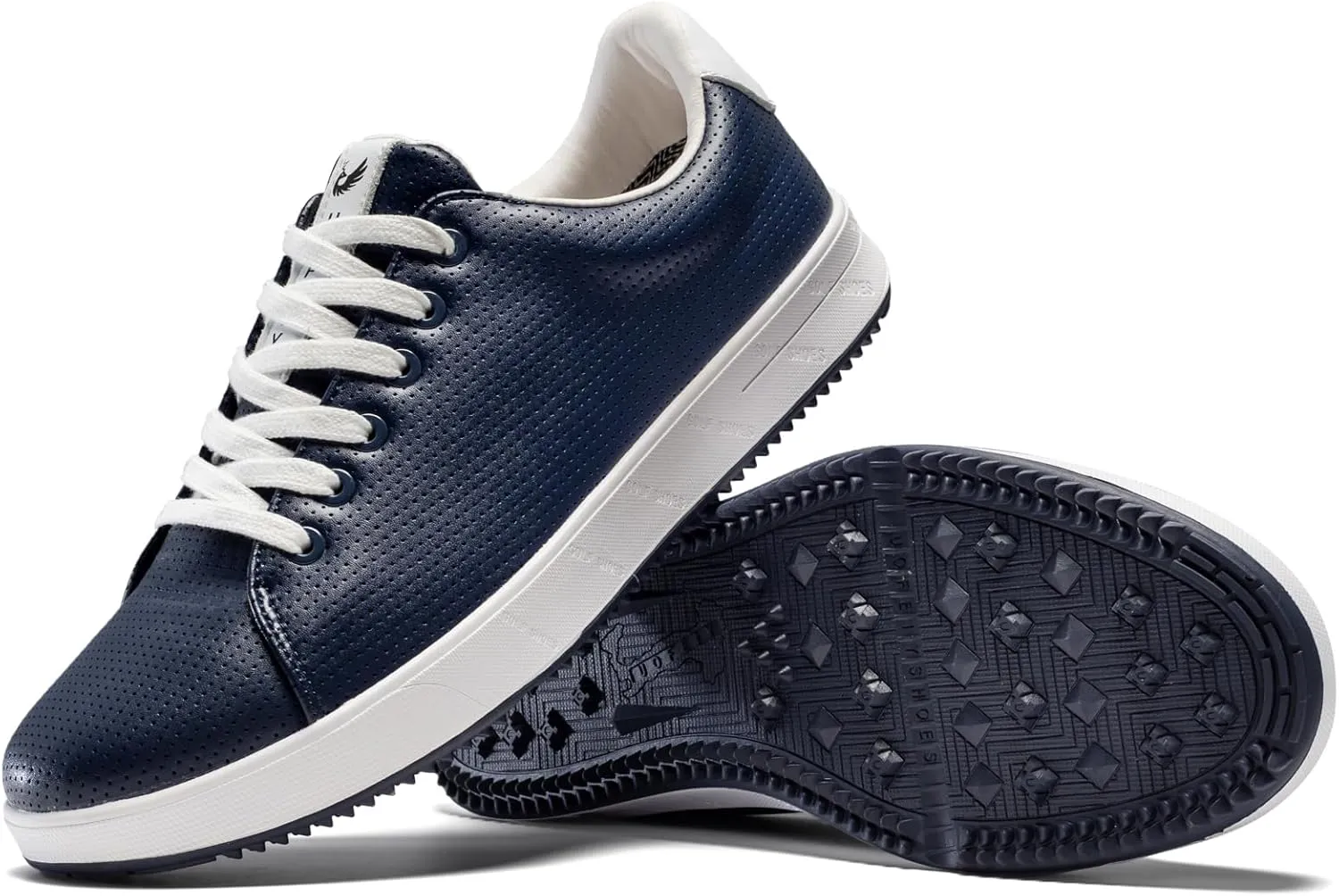Men's Golf Shoes Professional Spikeless Leather Sneakers Non Slip Low Top Lightweight Comfort Travel Walking Shoes