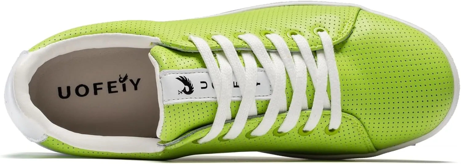 Men's Golf Shoes Professional Spikeless Leather Sneakers Non Slip Low Top Lightweight Comfort Travel Walking Shoes