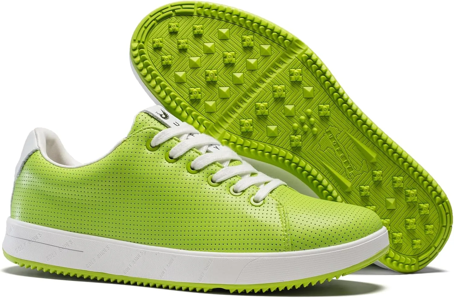 Men's Golf Shoes Professional Spikeless Leather Sneakers Non Slip Low Top Lightweight Comfort Travel Walking Shoes