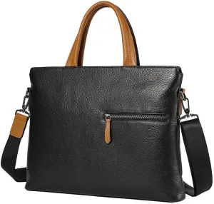 Men's Handbag Leather Briefcase Casual Computer Bag Office Workplace