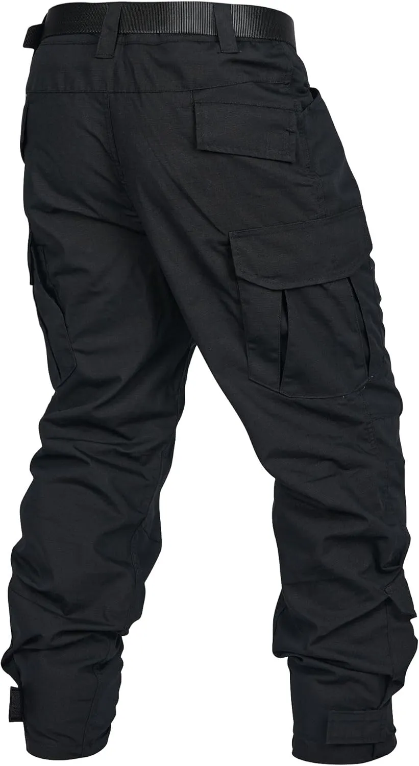 Men's Hiking Pants Water Resistant Tactical Pants Breathable Ripstop Work Cargo Pants with 10 Pockets
