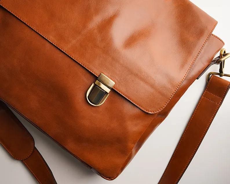 Mens Leather Messenger Bag