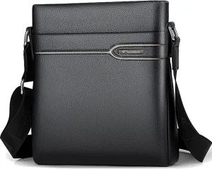 Men's Leather Shoulder Bag, Men Purse Messenger Bag Business Shoulder Bag Crossbody Briefcase