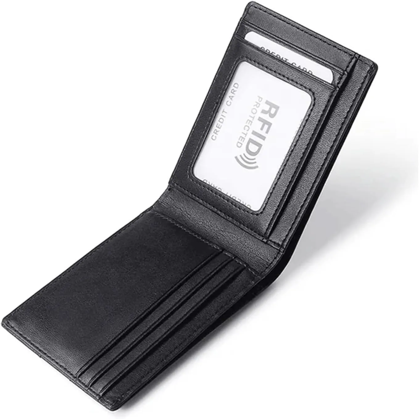 Men's Money Bag Purse Mini Slim Genuine Leather Wallet Rfid Bank Credit Card Holder Business Minimalist Wallet Men purse