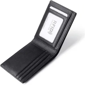 Men's Money Bag Purse Mini Slim Genuine Leather Wallet Rfid Bank Credit Card Holder Business Minimalist Wallet Men purse
