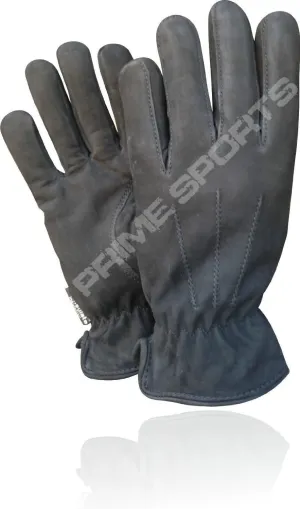 Men's Real Leather Nubuck Multi-purpose Gloves Black with Thinsulate 087