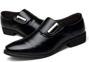 Men's Shoes Business Dress Men's Shoes Wedding Shoes Plus Size(Black,40)