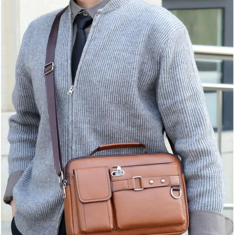 Men's Shoulder Bag Casual Crossbody Bag Business Handbag Office Workplace