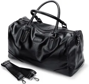 Men's Travel Bag Business Casual Cowhide Pu Leather Men's Bag Large Capacity Single Shoulder Handbag Duffel Bag