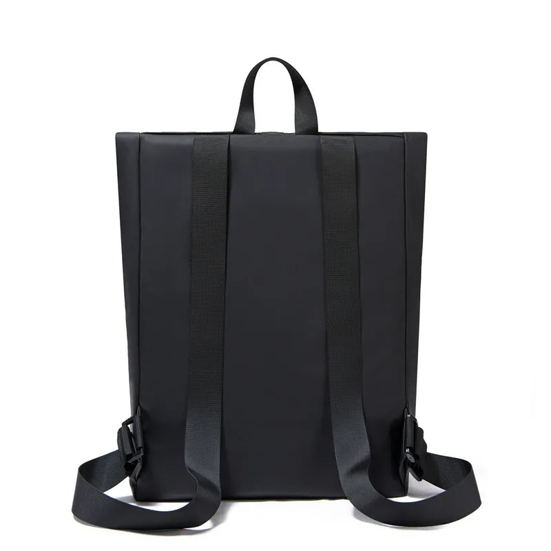 Men's Trendy Large Capacity Curved Edge Roll Top Cover Backpacks