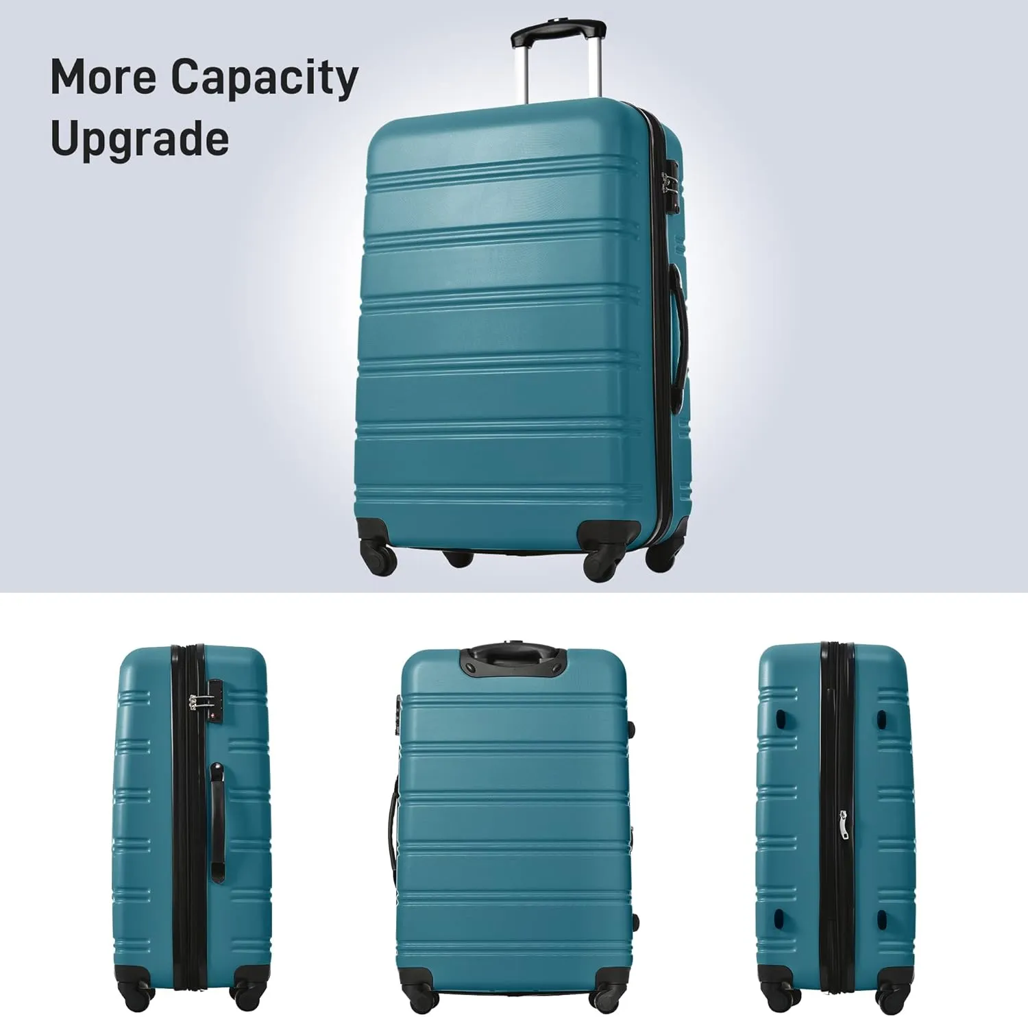Merax Luggage Sets 13 Piece Suitcase Set 16/20/24/28 IN,Carry on Luggage and Travel Bag TSA Lock Expandable,Hard Case Luggage with Spinner Wheels,Blue