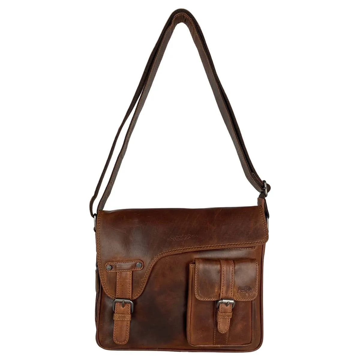 Messenger Bag - Shoulder Bag Leather - 6 colours - Arrigo: Red