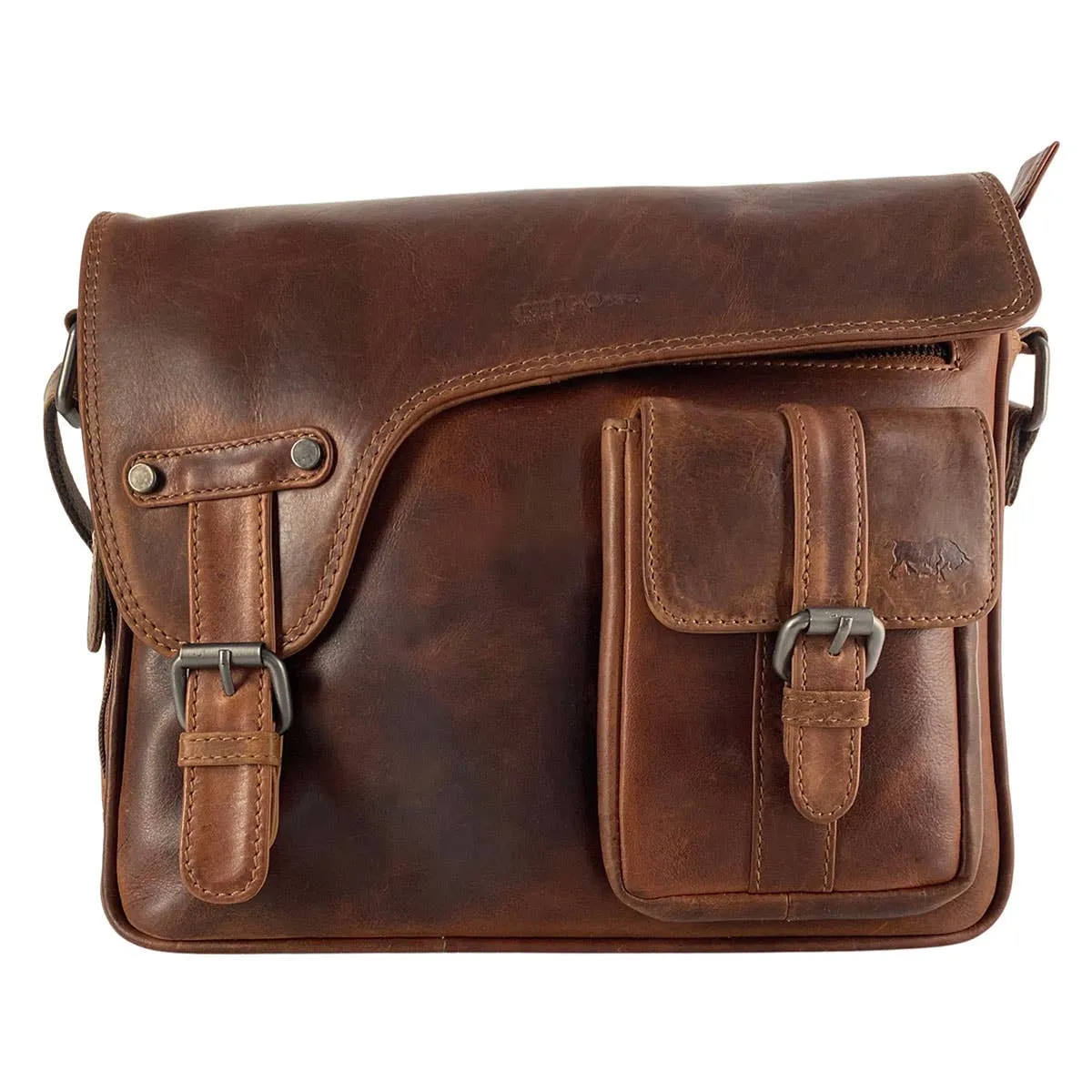 Messenger Bag - Shoulder Bag Leather - 6 colours - Arrigo: Red