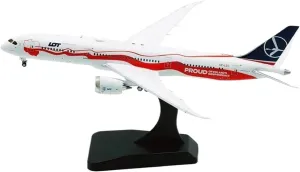Metal Aircraft Model 1/400 Scale for B787-9 Polish Airplane Toy Diecast Alloy Plane with Landing Gear Model Aviation Enthusiasts