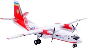 Metal Aircraft Model 1:400 Scale for Ukraine Air Force AN-26 Rescue Service Aircraft Simulation Alloy Souvenir Aviation Enthusiasts