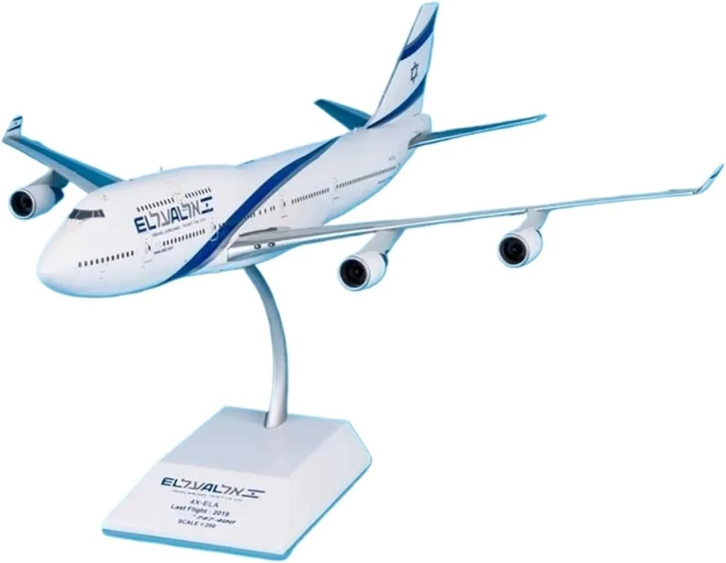 Metal Aircraft Model Diecast 1:200 for Israel B747-400 Aircraft Simulation Alloy Souvenir Collection Civil Aviation Miniature Aviation Enthusiasts