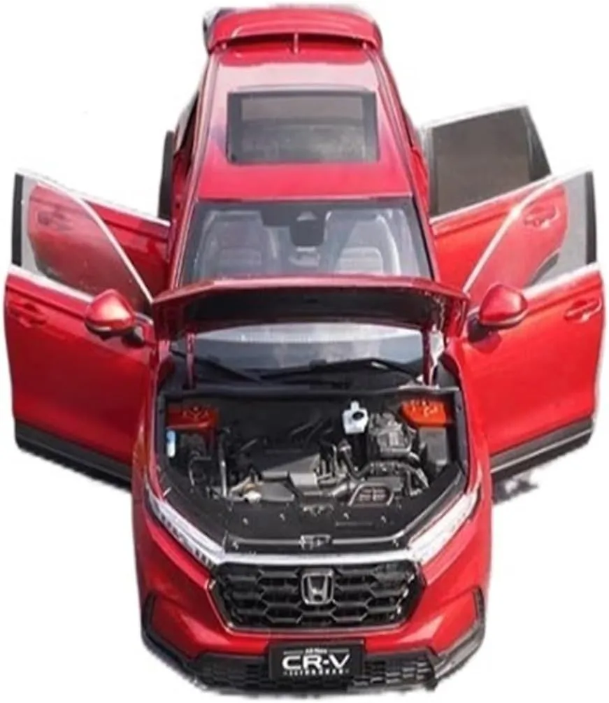 Metal Car Model 1:18 for Honda CR-V CRV SUV 2024 Alloy Miniature Car Model Scene Display(Red)