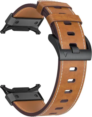 Metal Leather Strap For Samsung Galaxy Watch Ultra 47mm Stainless Steel Business Bracelet Belt For Galaxy Watch Ultra 47mm Watchbands