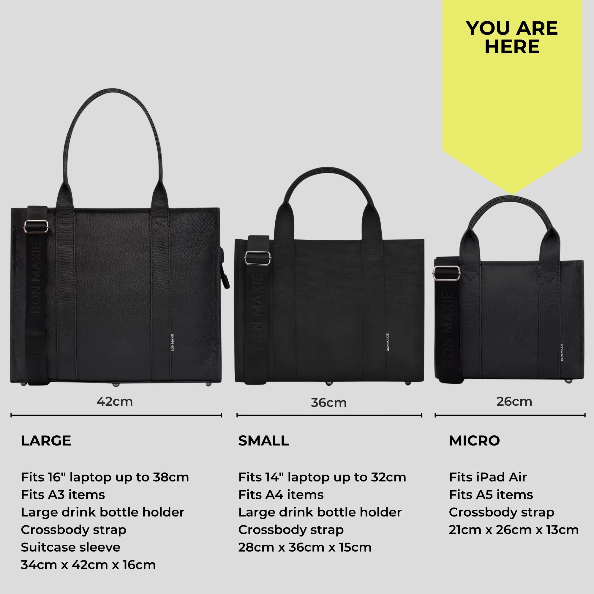 Micro Bon Vivant Structured Tote Bag -- Black