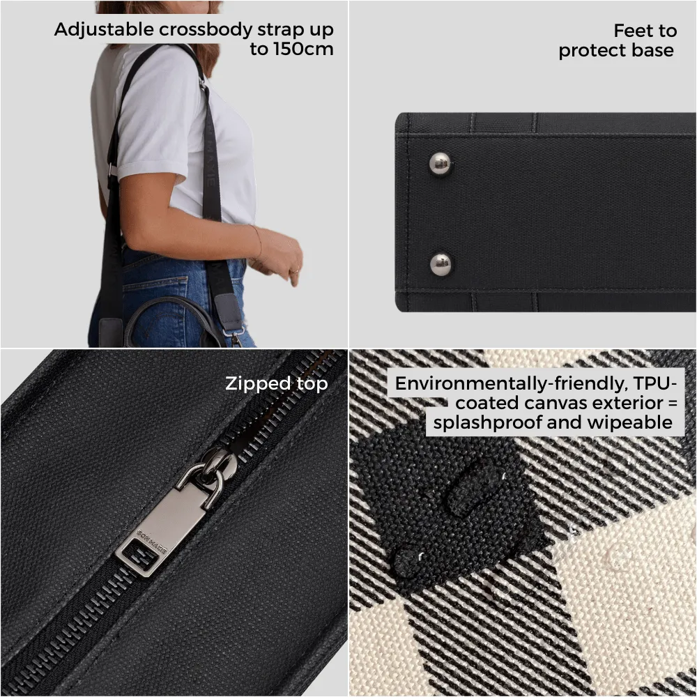 Micro Bon Vivant Structured Tote Bag -- Black