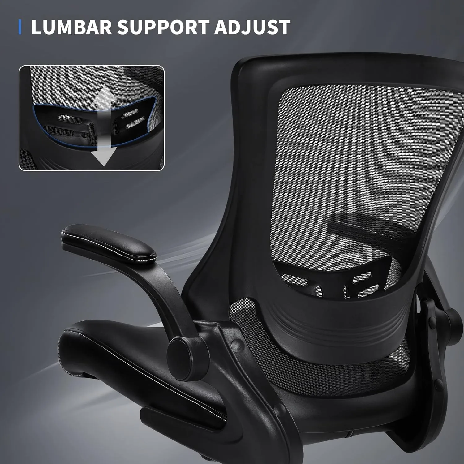 Misolant Tall Office Chair for Standing Desk, Drafting Chair with Foot Ring, PU Leather Recline High Office Tall Desk Chair with Adjustable Lumbar Support