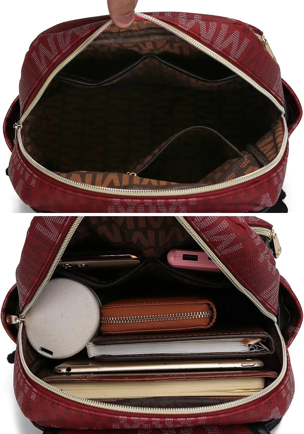 MKF Backpack Purse for Women Vegan Leather Top-Handle Ladies Fashion Travel Pocketbook Bag – Daypack