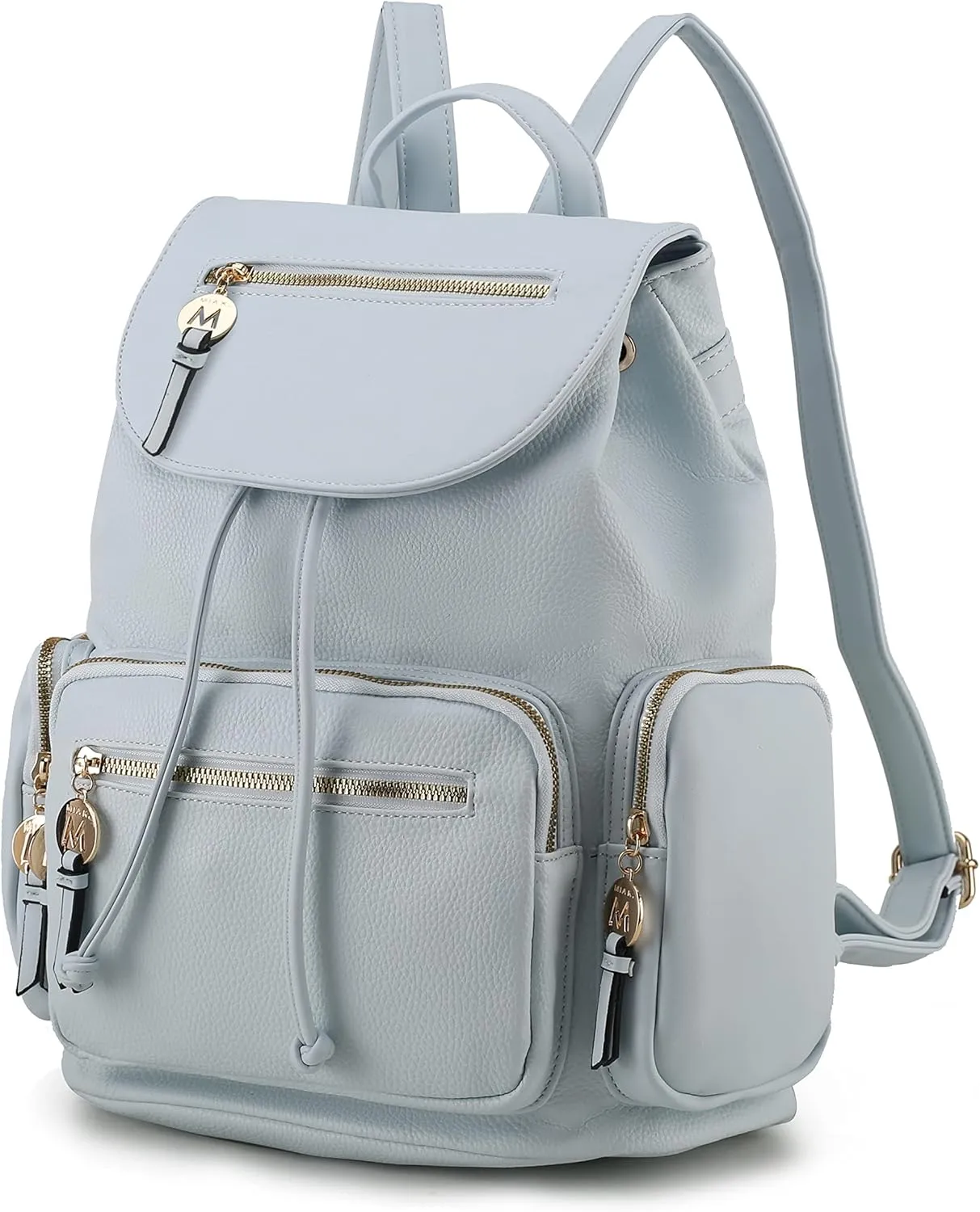 MKF Collection Women Backpack, Vegan Leather Top-Handle Handbag Ladies Daypack Bookbag by Mia k