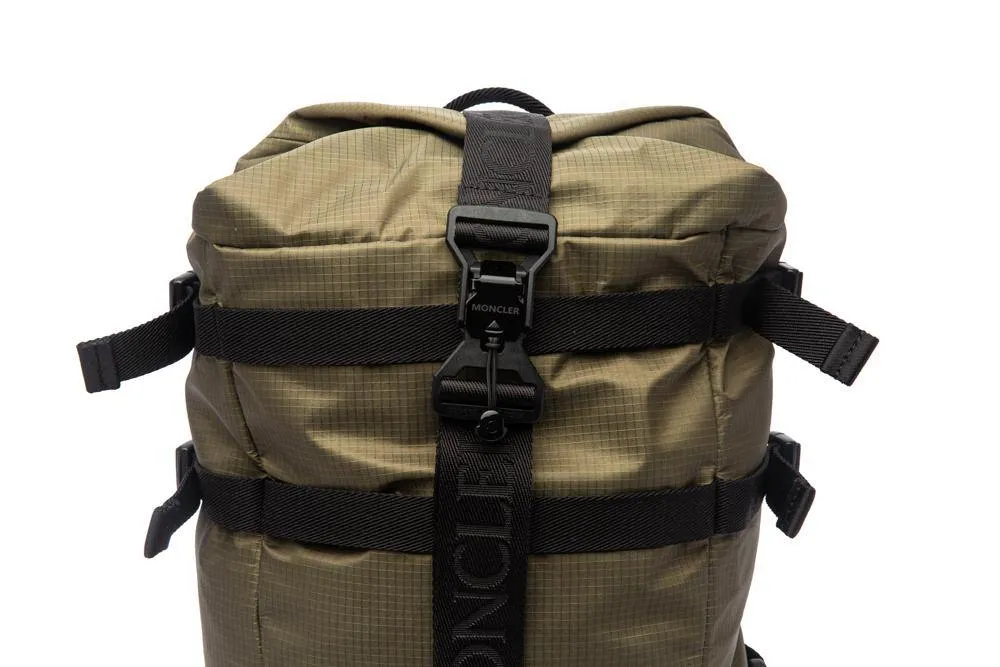 Moncler Military Green Nylon Ripstop Argens Backpack