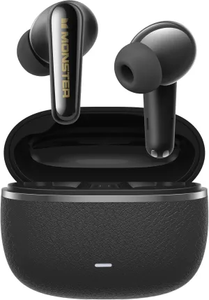 Monster Clarity 200 Wireless Earbuds – Bluetooth 6.0 in-Ear Headphones with Charging Case, Stereo Earphones Deep Bass Sound, Built-in Mic, Clear Call, ANC Noise Cancelling Mic, Up to 25 Hours Playtime