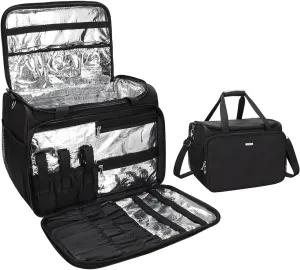MONSTINA Professional Hairdressing Bag,Hairstylist Travel Bag,Cosmetics Beauty Hairdresser Bag with Shoulder Strap,Hair Makeup Salon Organizer Bag for Barber Insulation Material