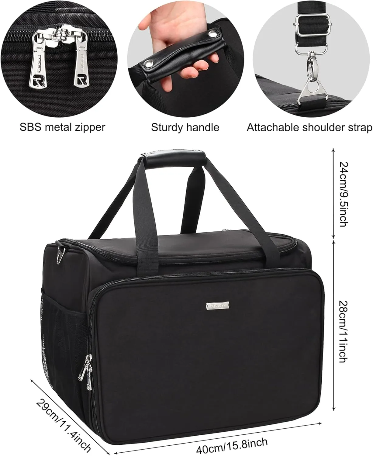 MONSTINA Professional Hairdressing Bag,Hairstylist Travel Bag,Cosmetics Beauty Hairdresser Bag with Shoulder Strap,Hair Makeup Salon Organizer Bag for Barber Insulation Material