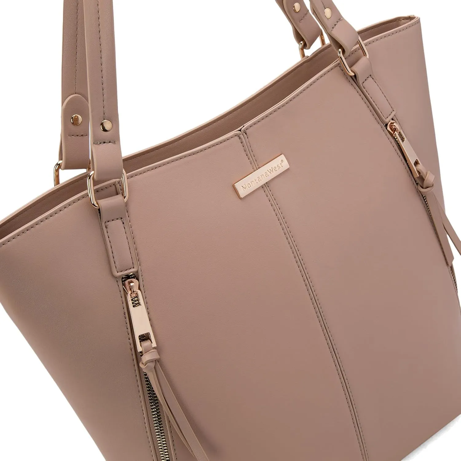 Montana West Tote Bag for Women Handbag Shoulder Top-handle Purses with Zipper