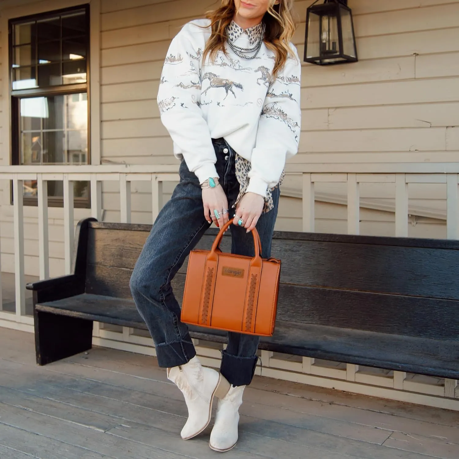 Montana West Wrangler Tote Bag for Women Handbag Satchel Bag Crossbody Purse with Strap Women Shoulder Purse