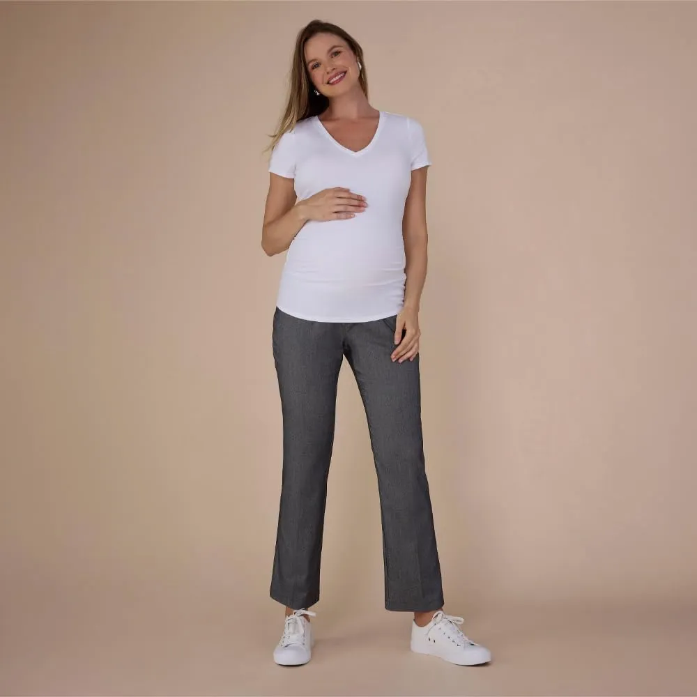 Motherhood Maternity Women's Maternity Comfortable Super Stretch Over The Belly Skinny Casual Dress Pant for Work Xs-3x
