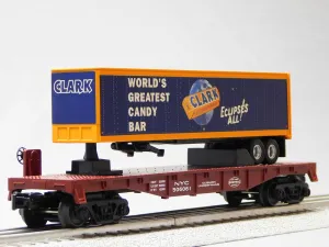 MTH RAILKING New York Central NYC Flat CAR W/Trailer O Gauge 30-76892