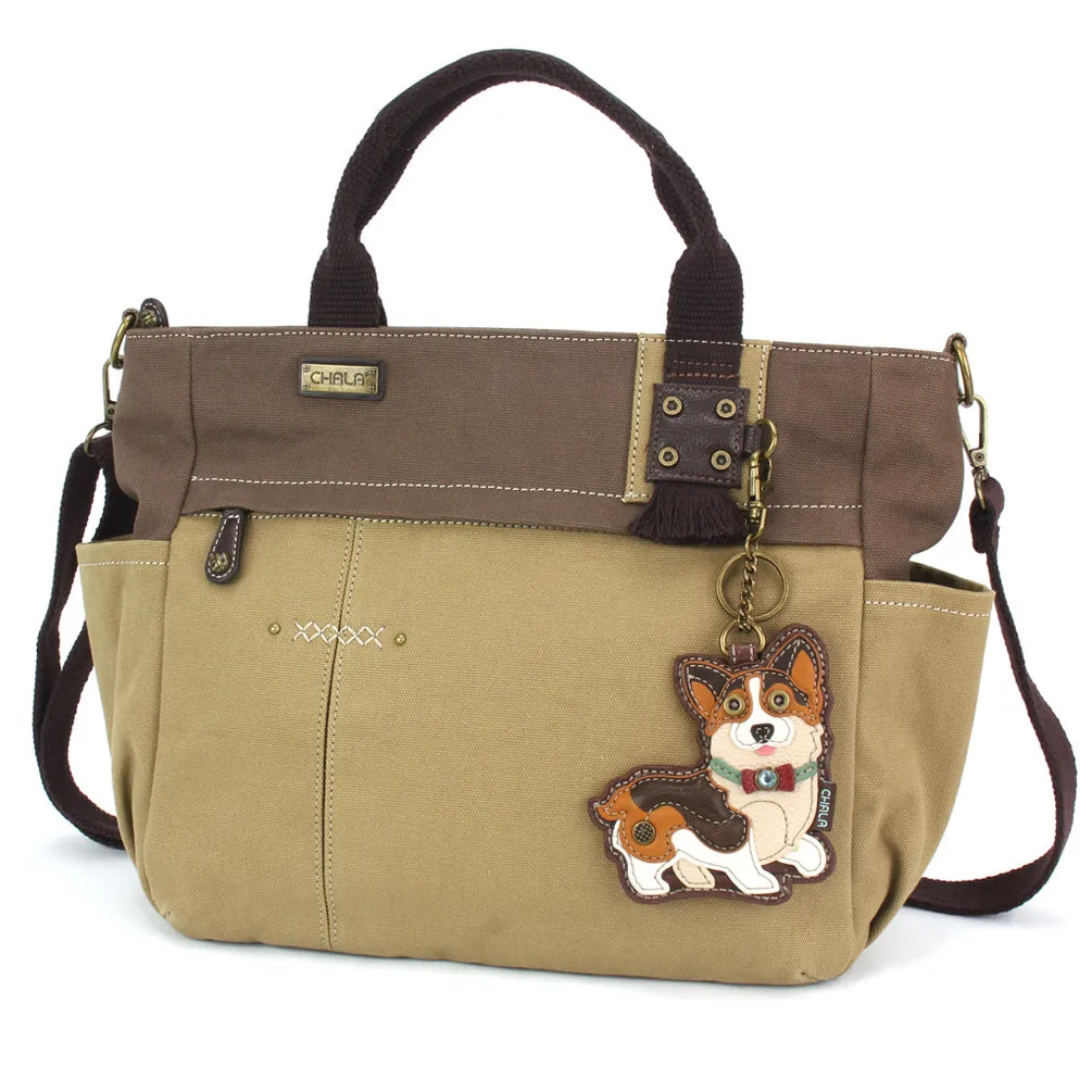 Multi Pocket Tote - Cardigan Corgi