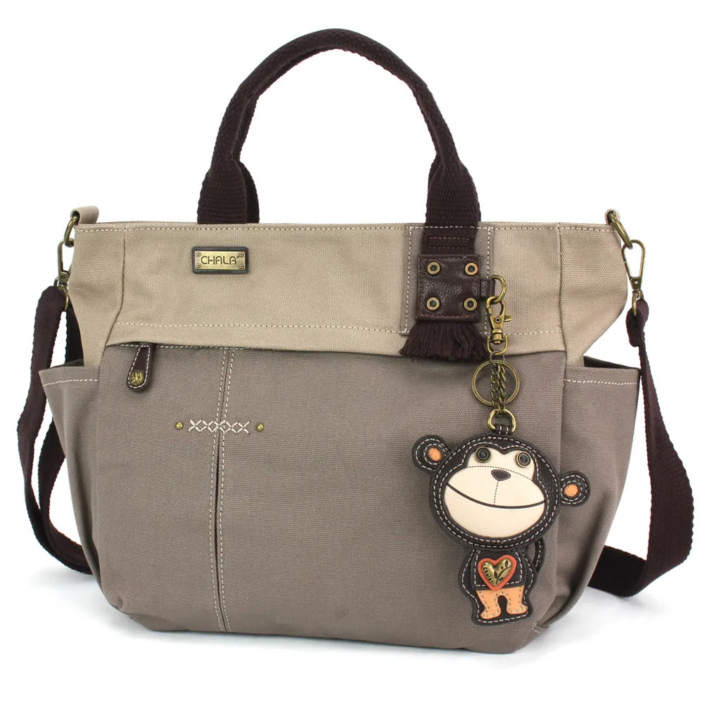 Multi Pocket Tote - Monkey