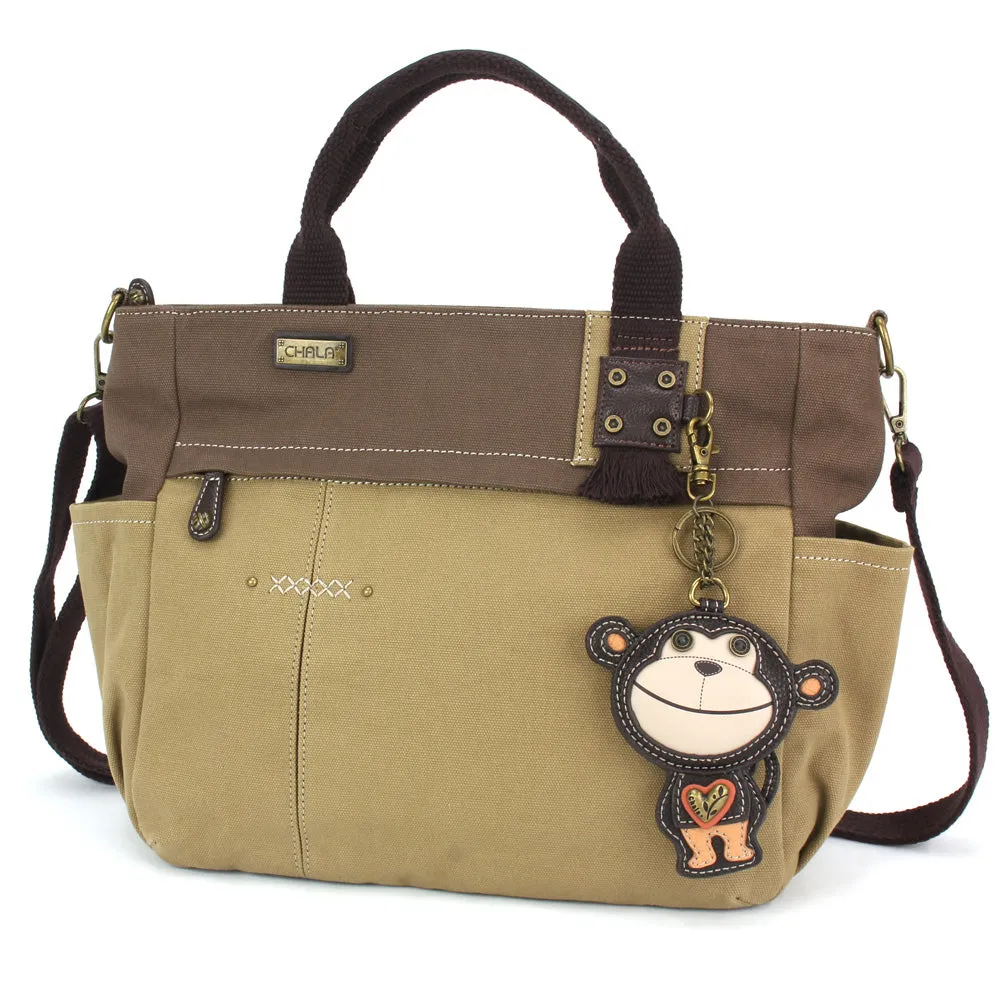 Multi Pocket Tote - Monkey