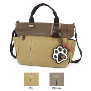 Multi Pocket Tote - Paw Print B&W